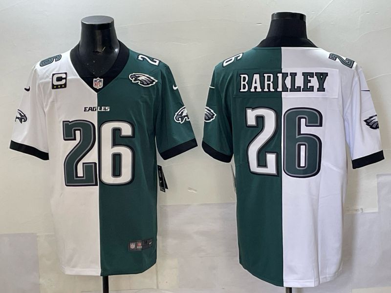 Men Philadelphia Eagles #26 Barkley green white Nike Limited NFL 2025 Jersey style 07